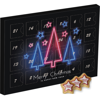 Lübecker Marzipansterne, ca. 300g, Adventskalender Midi