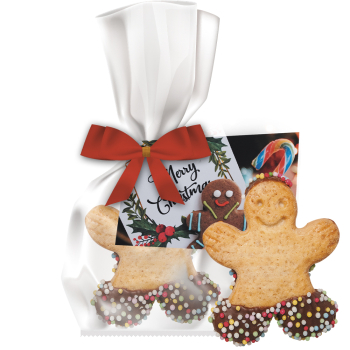 Happy-Man, ca. 11g, Express kompostierbarer Flachbeutel mit Werbekarte