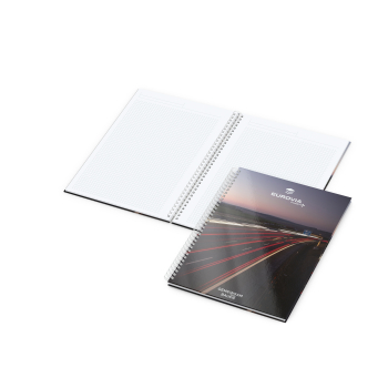 Business-Notizbücher - Wire-O-Bindung Bizz-Book A4-Plus Cover-Star bestseller, gloss-individuell