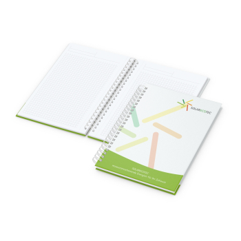 Business-Notizbücher - Wire-O-Bindung Bizz-Book A5 Cover-Star bestseller, gloss-individuell