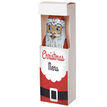 Schoko Weihnachtsmann, 60g, Faltschachtel mit Sichtfenster