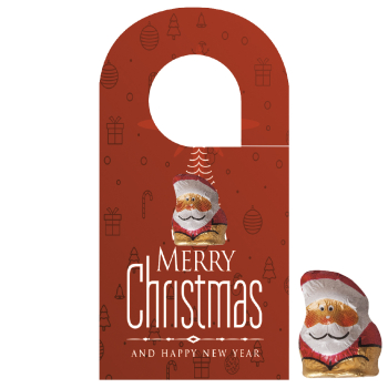 Mini Schoko-Weihnachtsmänner, ca. 7g, Türhänger