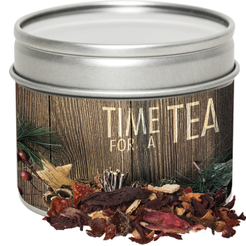 Bio Weihnachts Früchtetee, ca. 30g, Metalldose mit Sichtfenster