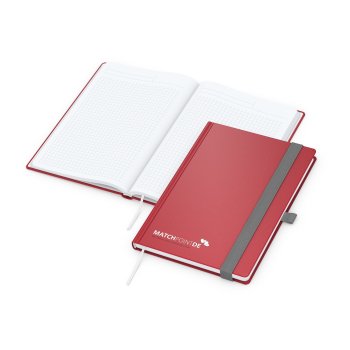 Business-Notizbücher - fest gebunden Vision-Book White A5 bestseller, rot Siebdruck-Digital
