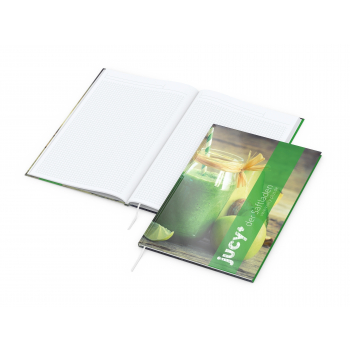 Business-Notizbücher - fest gebunden Memo-Book A4 bestseller, 4C-Digital, gloss-individuell
