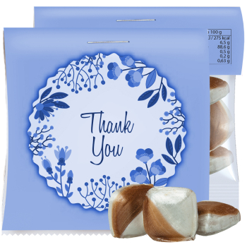 Minz-Ecken Bonbons, ca. 7g, Express Mini-Tüte mit Werbereiter