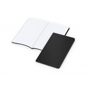 Business-Notizbücher - fest gebunden Tablet-Book Slim Pocket, Farbschnitt und Prägung