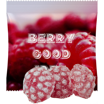 Himbeer Bonbons, ca. 7g, Mini-Tüte