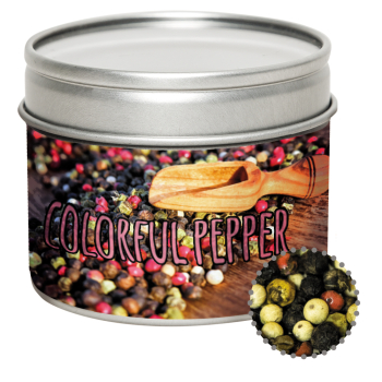 Gewürzmischung bunte Pfefferkörner, ca. 55g, Metalldose mit Sichtfenster