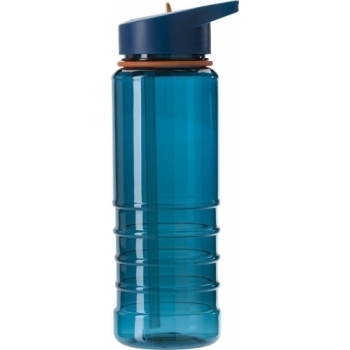 Wasserflasche 'Straw' aus transparentem Kunststoff (700 ml)