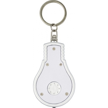 Schlüsselanhänger 'Disco' aus Kunststoff in Form einer Glühbirne