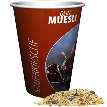 Bio Müsli Sauerkirsche, ca. 50g, Snackbecher Maxi