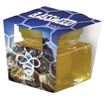 Honig Linde, 40ml, Glas mit Metalldeckel und Papierschuber