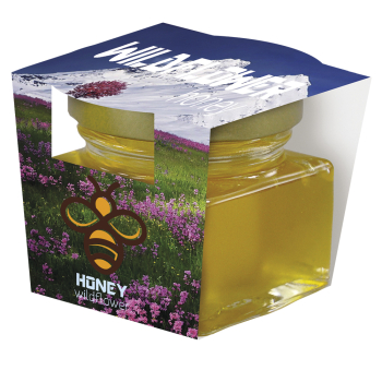 Honig Wildblume, 40ml, Glas mit Metalldeckel und Papierschuber