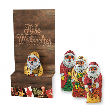 Mini+ Schoko-Weihnachtsmann, ca. 10g, Displaybox