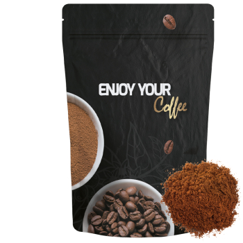 Kaffee, gemahlen, ca. 70g, cmyk Standbeutel Midi
