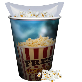 Popcorn salzig, ca. 10g, Snackbecher Maxi mit Maxi Tüte