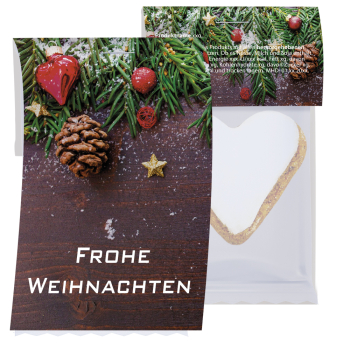 Zimt-Apfelherz, ca. 7g, Express Flowpack mit Werbereiter