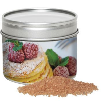 Weihnachtszucker, ca. 85g, Metalldose mit Sichtfenster