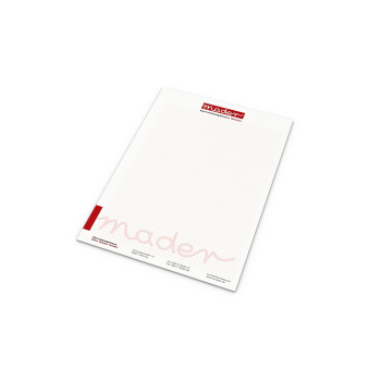 Print-Werbemittel Schreibblock A4 recycling, 25 Blatt