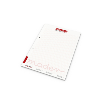 Print-Werbemittel Schreibblock A4 recycling, 50 Blatt