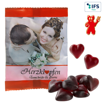 Cassis Fruchtsaft-Herzen