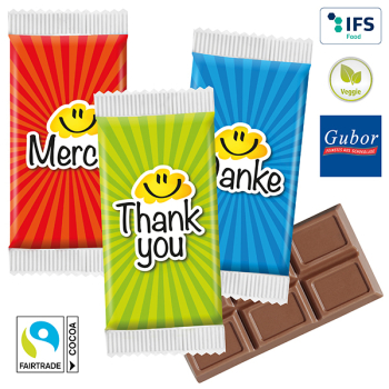 MAXI-Schokoladen-Täfelchen im DANKE-Flowpack