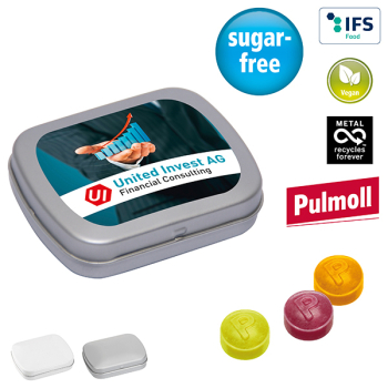 MINI-Klappdose mit Pulmoll Pastillen, 20g