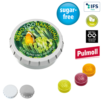 SUPER-MINI-Drück-mich-Dose mit Pulmoll Pastillen, 22g