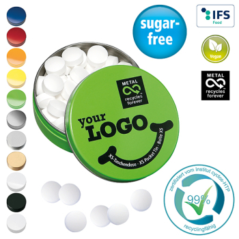 XS-Taschendose mit Pfefferminzpastillen, 18g