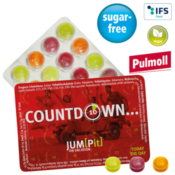 Kleinster Event-Kalender der Welt mit Pulmoll Pastillen