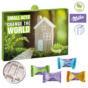 Premium Präsent-Adventskalender "Eco" mit Milka Favourites Mix