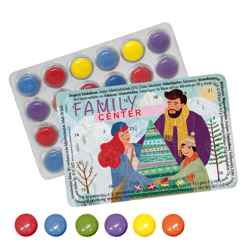 Kleinster (Advents-)Kalender der Welt mit Schokolinsen