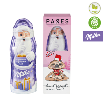 Milka Weihnachtsmann in Geschenkbox