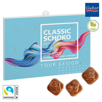 Classic Schoko Adventskalender im Querformat - kleine Menge