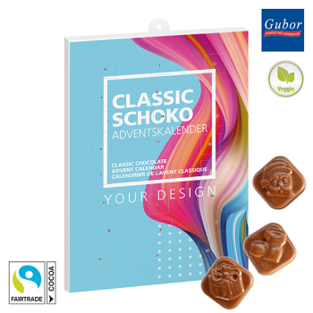 Classic Schoko Adventskalender im Hochformat  - kleine Menge
