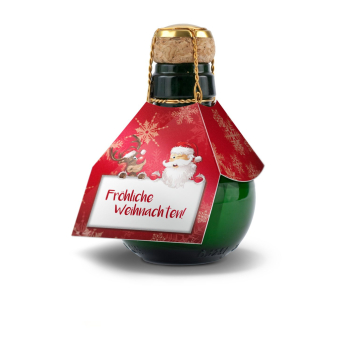 Kleinste Sektflasche der Welt! Fröhliche Weihnachten - Ohne Geschenkkarton, 125 ml