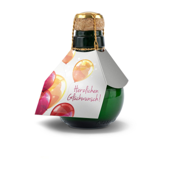 Kleinste Sektflasche der Welt! Herzlichen Glückwunsch - Ohne Geschenkkarton, 125 ml