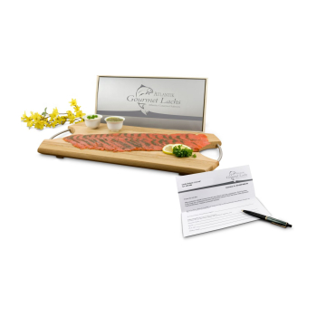 Geschenkartikel / Präsentartikel: Lachs-Gutschein: Graved