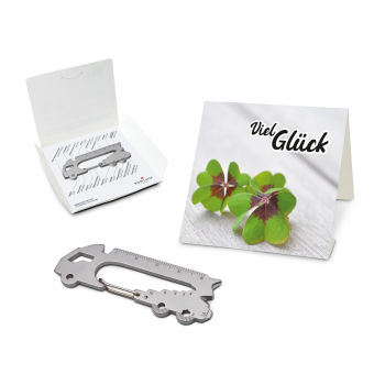 Geschenkartikel: ROMINOX® Key Tool / Multifunktionswerkzeug im Motiv-Mäppchen Viel Glück