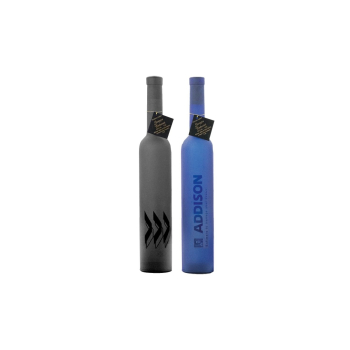 Grappa negativ gesandstrahlt, blaue Flasche, 0,5 l