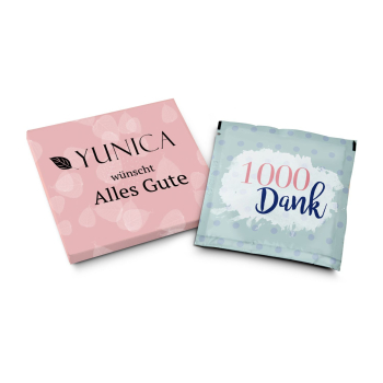 Badesalz Sachet im individuellen Mäppchen 1000 Dank