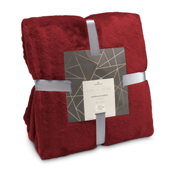 Superflauschdecke bordeaux - 150 x 200 cm, 320 g/m²