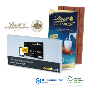 Premium Schokolade von Lindt, 100 g, Klimaneutral, FSC®
