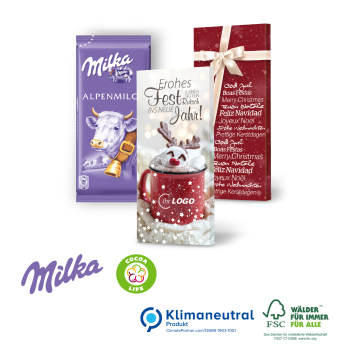 Schokoladentafel von Milka, 40 g, Klimaneutral, FSC®