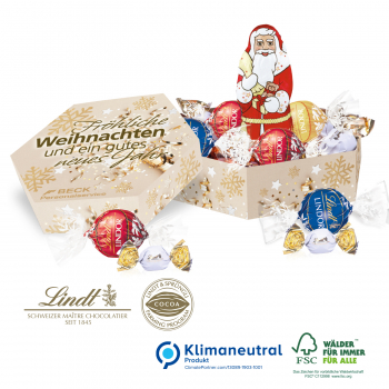 Süße Präsentbox Weihnachten Lindt Maxi, Klimaneutral, FSC®