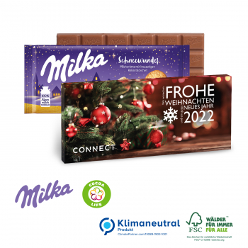 Milka Weihnachtsschokolade, 100 g, Klimaneutral, FSC®