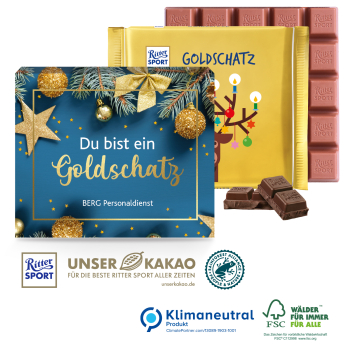 Ritter SPORT Goldschatz, 145 g, Klimaneutral, FSC®
