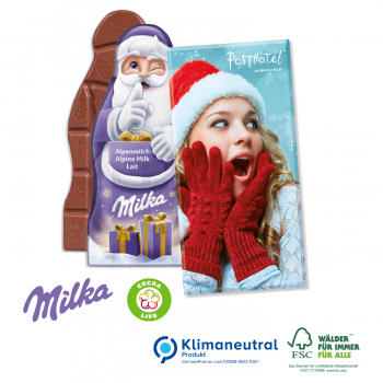 Milka Weihnachtsmann-Tafel, 85 g, Klimaneutral, FSC®