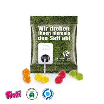 Trolli - Fruchtgummi Minitüte 10g, "Brille", kompostierbare Folie